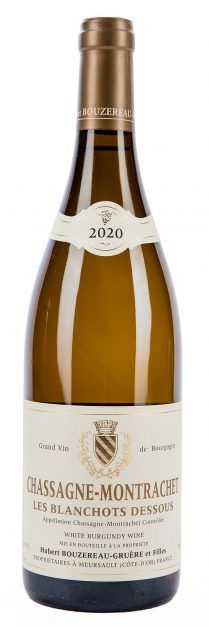 1 bottle of fine and rare wine. 2020 Bouzereau-Gruere Chassagne Montrachet Les Blanchots Dessous 750ml